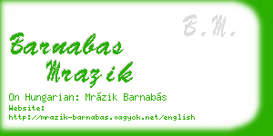 barnabas mrazik business card