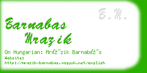 barnabas mrazik business card